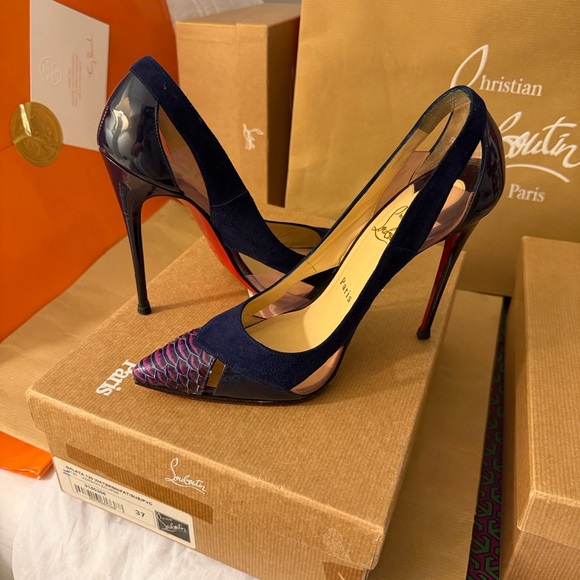Christian Louboutin Galata 120 watersnake / version Eclipse - Picture 10 of 17
